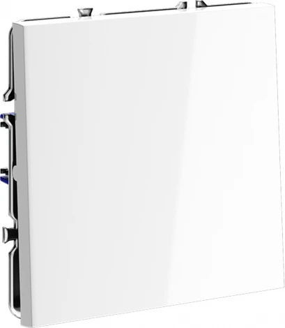 Выключатель с самовозвратом одноклавишный (белый глянцевый) Voltum S70 VLS010601