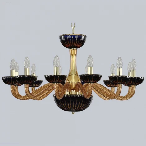 Подвесная люстра Bohemia 1309 1309/12/300 G Am/Amber-Blue/H-1K