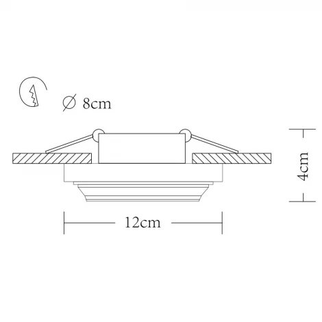 Встраиваемый точечный светильник Arte Lamp Cratere A5304PL-1WH