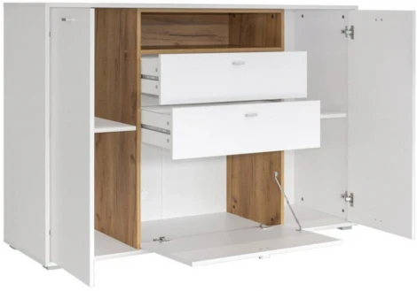 Комод Mobi Бэль 10.95 белый премиум / дуб золотой craft 330346