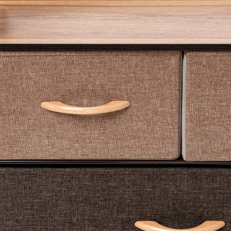 Комод Leset Локи 3 ящ., Коричневый Leset (Искусственный лен/Бежевый,Коричневый) арт.2500000183485