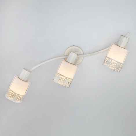 Спот на штанге Eurosvet 20025-20026 20025/3 белый с золотом (220V, круглые)