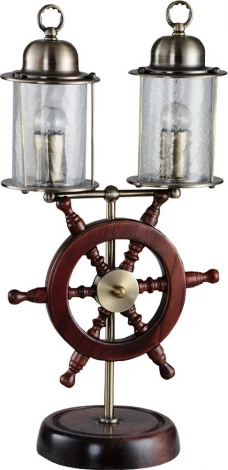 Интерьерная настольная лампа N-Light 828 828-02-04 красное дерево+бронза