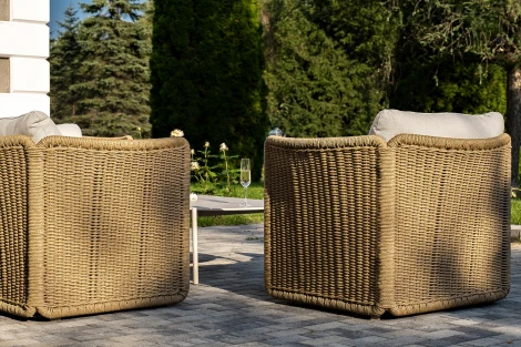 "Аликанте" лаунж-зона из искусственного ротанга, цвет соломенный 4SIS арт.УТ-00007466