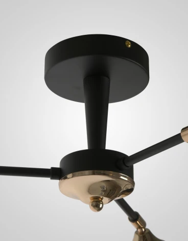 Потолочная люстра на штанге SL2839-3 BK+GD Мелодия Света SL1N 000065857