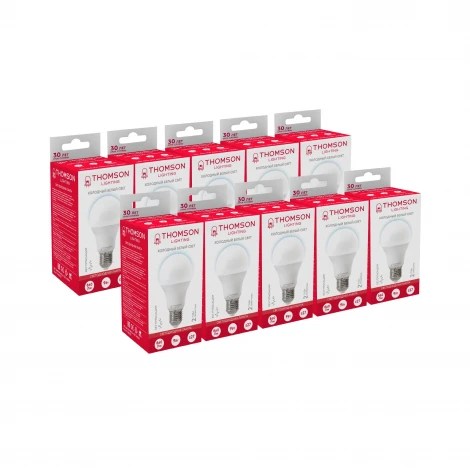 Лампочка светодиодная белая груша E27 9W Thomson A60 TH-B2302