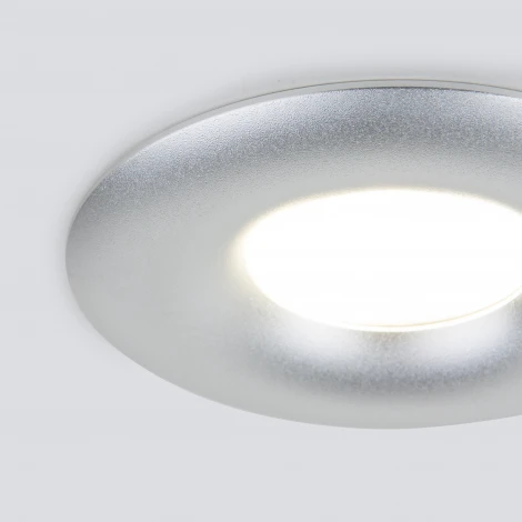 Встраиваемый точечный светильник Elektrostandard 123 MR16 серебро (220V, круглые)