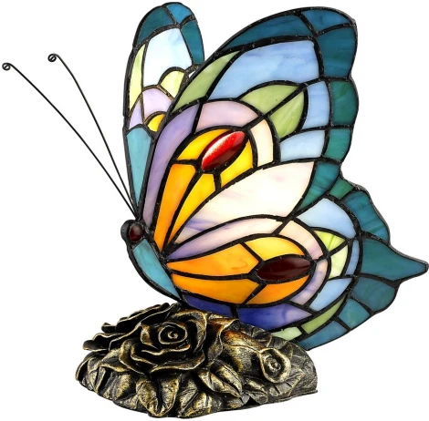 Интерьерная настольная лампа Velante 805-844-01 (220V, природа, бабочки)