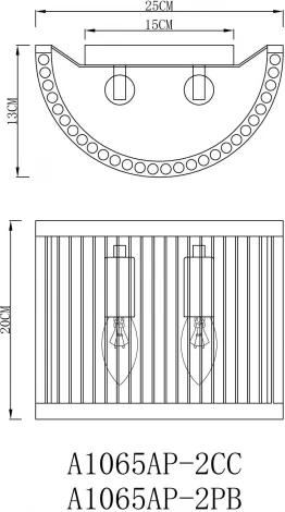 Бра Arte Lamp Anetta A1065AP-2PB (220V)