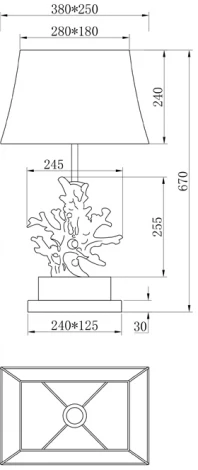 Интерьерная настольная лампа Garda Decor K2BT-1004 (220V)