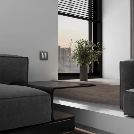 Выключатель трехклавишный (серебряный матовый) Werkel W1130065 (a066803)