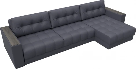 Диван угловой с декором Лига-049 НПБ Лонг Лига Диванов (Экокожа) арт.128308