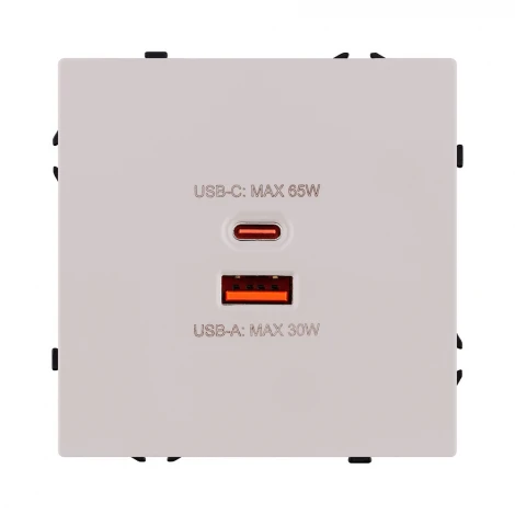 Розетка USB A+C 65W кашемир матовый Kollinger Eclipse EC-024CM