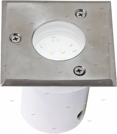 Светильник тротуарный светодиодный Horoz Inci, 1 лампа, белый с никелем и прозрачным