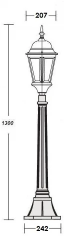 Наземный фонарь Oasis Light ASTORIA 2 91407L Gw (220V, IP44)