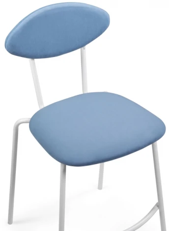 Полубарный стул Woodville Коумо катания дасти блю / белый матовый 516476