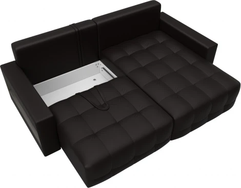 Диван угловой с полками Лига-053 НПБ Лига Диванов (Экокожа) арт.128942