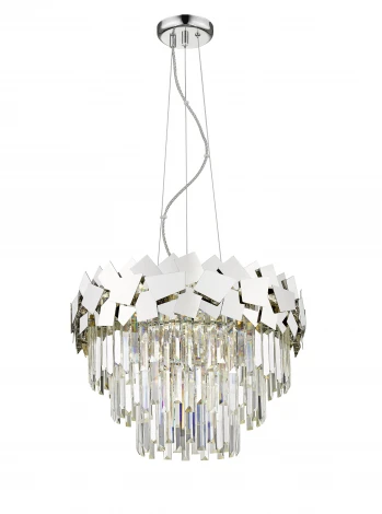 Подвесная люстра каскадная Simple Story 1032 1032-R7PL (220V, хрусталь, подвески, на тросе)