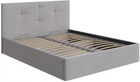 PROxSON Кровать Mono с бельевым ящиком (Ткань: Велюр Ultra Серый камень) 140x200