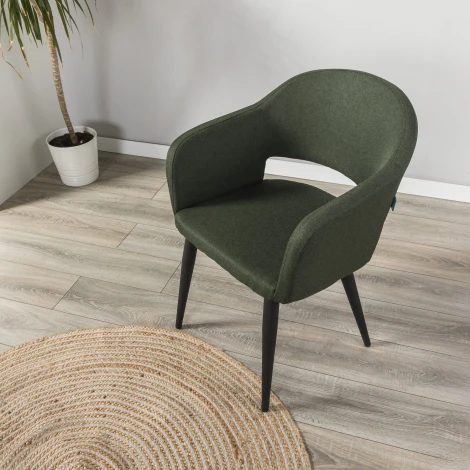 Стул R-Home Oscar тёмно-зеленый/черный