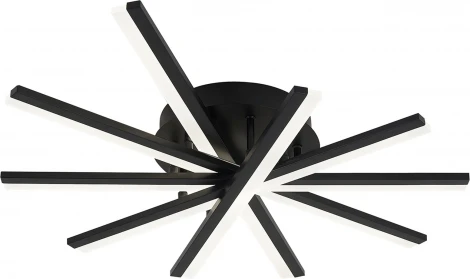 Потолочная люстра Natali Kovaltseva Line LED LAMPS 81174 с пультом ДУ, моб. приложением 120W, черный, LED