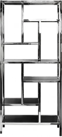 Стеллаж Garda Decor 46AS-SH1076-SILVER (Хром/Черный)