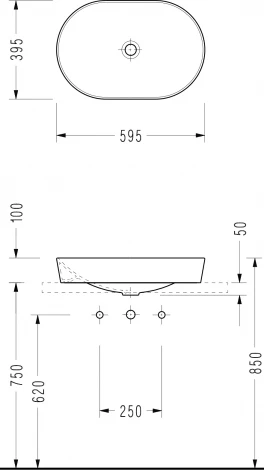 Раковина Serel Saphire SP46