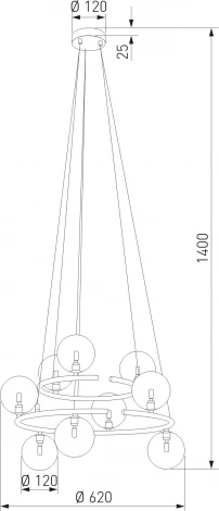 Подвесной светильник TK Lighting Anabelle 6845 (220V, на проводе, шарики)