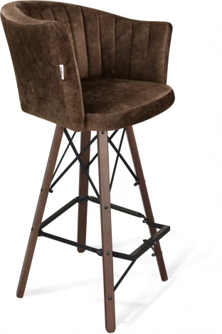 Стул барный Sheffilton SHT-ST42-1/S80 кофейный трюфель/темный орех/черный