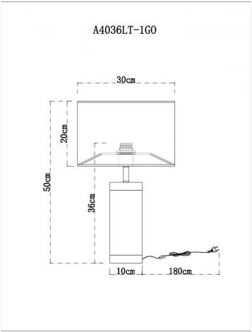 Интерьерная настольная лампа Arte Lamp Maia A4036LT-1GO (220V, выключатель)