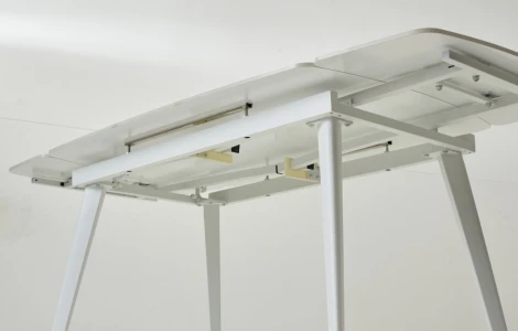 Стол ELIOT 120 GLOSS STATUARIO WHITE SINTERED STONE / WHITE