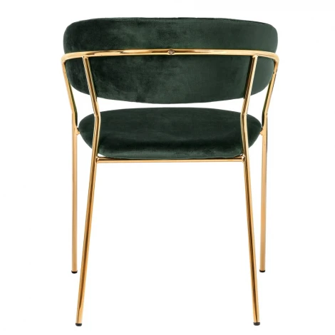 Стул Turin бирюзовый с золотыми ножками