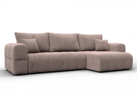 Диван угловой Лига-110 НПБ угол универсальный (ДВП,ДСП,ЛДСП,Брус,Фанера,Велюр/Бежевый) Лига Диванов 136536