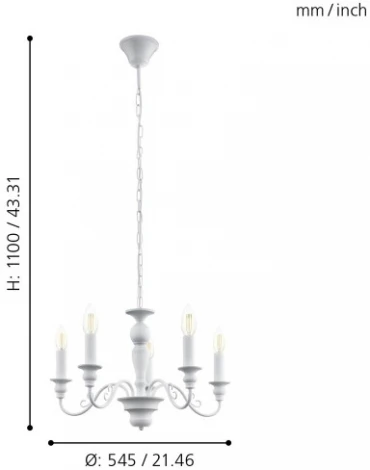 Подвесная люстра Eglo Caposile 49851