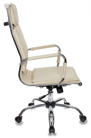 Кресло руководителя Бюрократ Ch-993 слоновая кость эко.кожа крестовина металл хром