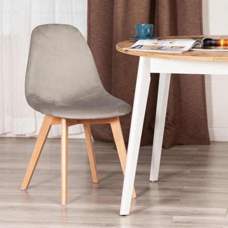 Стул CINDY SOFT (mod. C1021F1-1) / 2 шт. в упаковке Tetchair (Велюр,Дерево бук/Серый) арт.24553