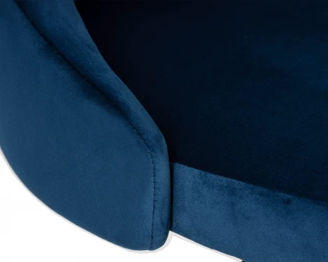 Стул барный DOBRIN JOSEPH BLACK (синий велюр (MJ9-117)) 5021_BlackBase-LM BLACK, цвет сиденья синий (MJ9-117), основания черный