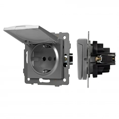 Механизм розетки влагозащищённый SCT-MCP-PL-GR-V (250V, 16A) (Arlight) 049836