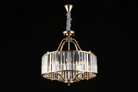 Подвесная люстра Aployt Romen APL.809.03.06 (220V, хрусталь, на цепи, свеча, круглые)