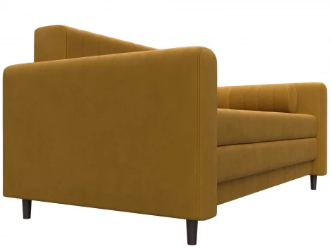 Диван прямой Лига-070 (ЛДСП,Брус,Фанера/Дерево/Велюр/Желтый) Лига Диванов 129758