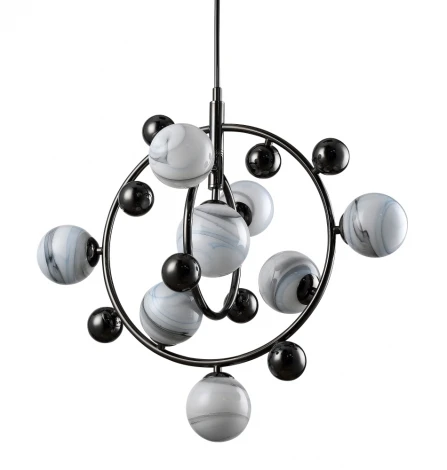 Подвесной светильник Crystal Lux SALVADORE SP8V BLACK CHROMIUM