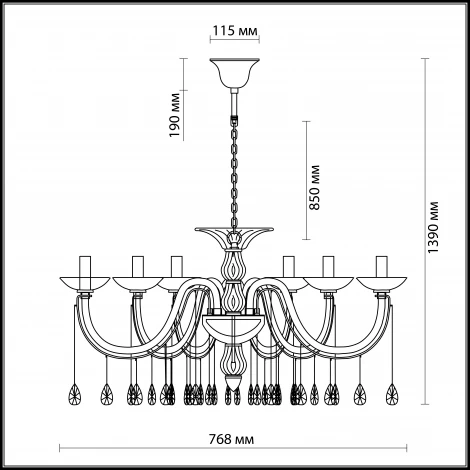 Подвесная люстра Odeon Light Alvada 2910/6