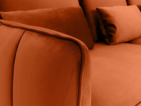 Диван Amsterdam трехместный ОГОГО (арт.342348), (Ткань/Оранжевый)