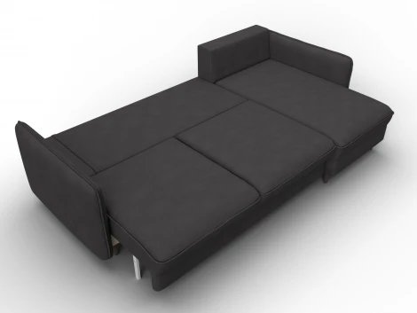 Диван угловой Лига-064 НПБ угол универсальный (ДСП/Дерево/Замша/Коричневый) Лига Диванов 129637