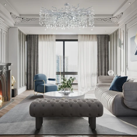 Потолочная люстра хрустальная на штанге Arte Milano Milano-1 23111.1200.18.E14.B CR (220V)