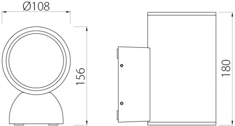 Настенный светильник светодиодный IP65 Natural Concepts Dwell NC-803073-DG (220V, круглые)