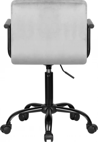 Офисное кресло для персонала DOBRIN TERRY BLACK (серый велюр (MJ9-75))