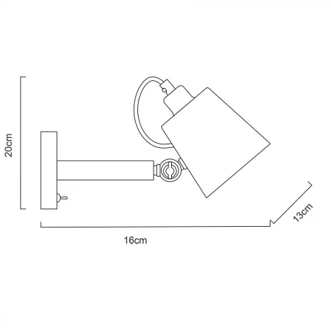 Бра Arte Lamp Oscar A7141AP-1WH (для детской, 220V, выключатель)