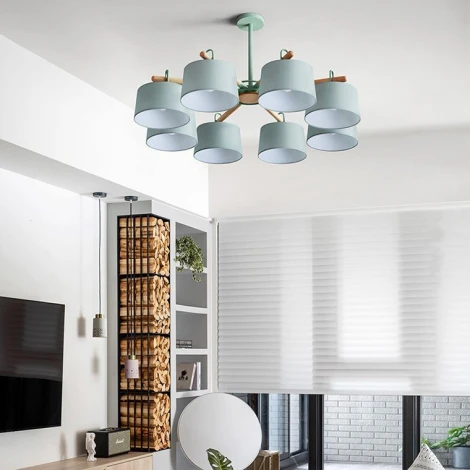 Потолочная люстра на штанге Even 8 Olive ImperiumLoft Even01 (178372-26) (220V)