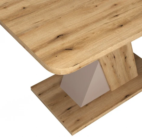 Стол раскладной Bruno (120+40) дуб эвок прибрежный/глиняный серый Top Concept 12866